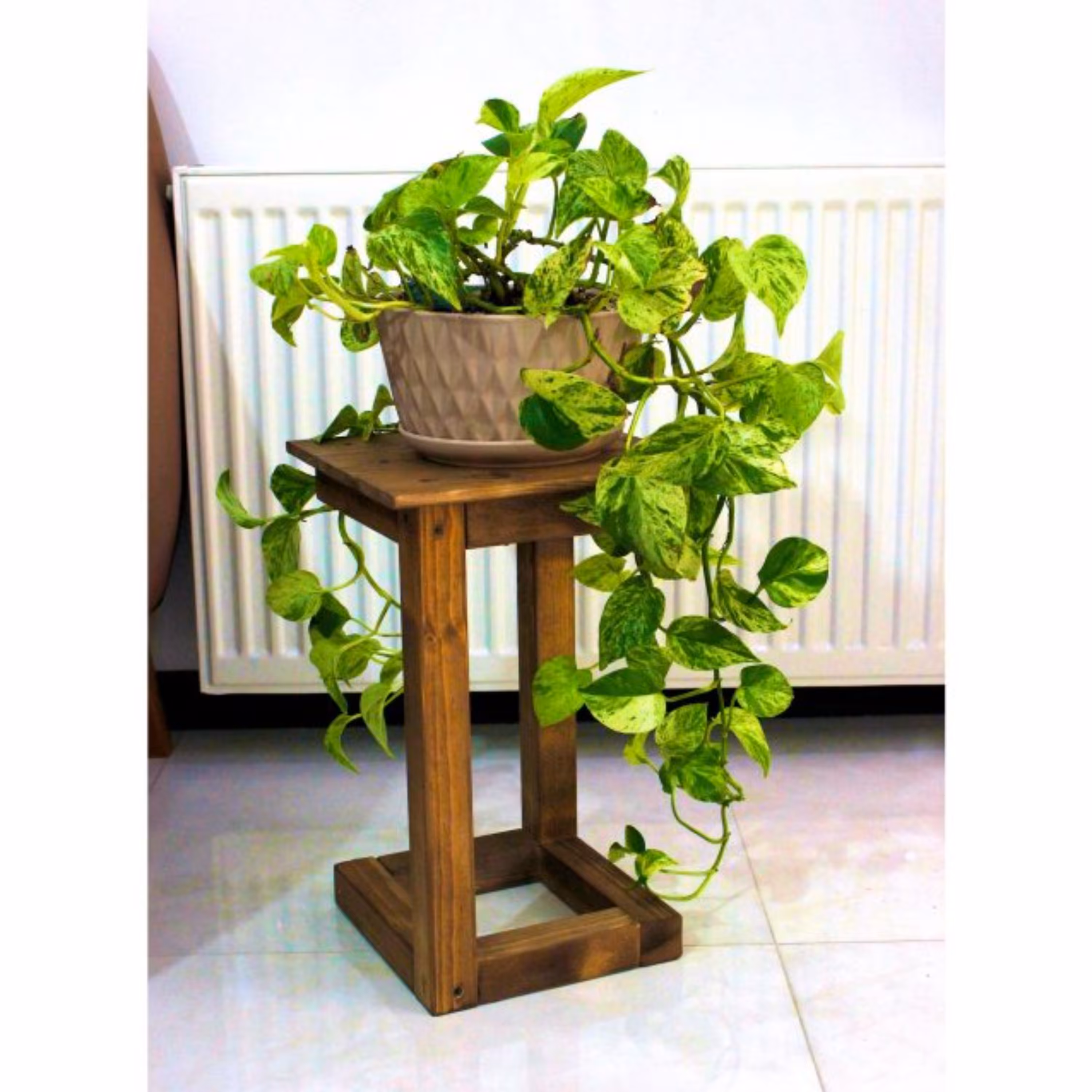 استند گلدان روستیک دکور مدل دوپایه