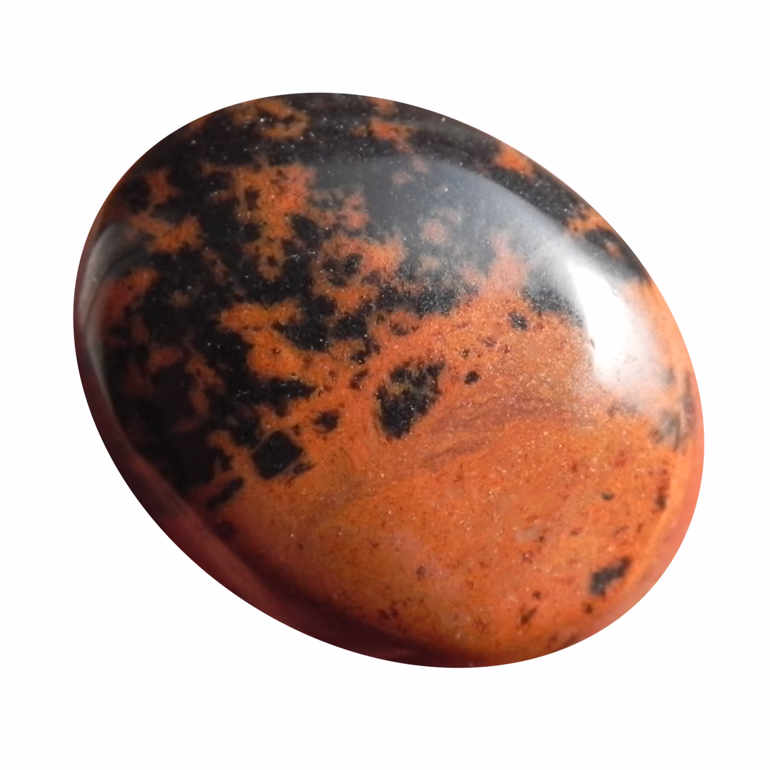 نگین انگشتری ابسیدین ماهاگونی قرمز  اصل معدنی کد2