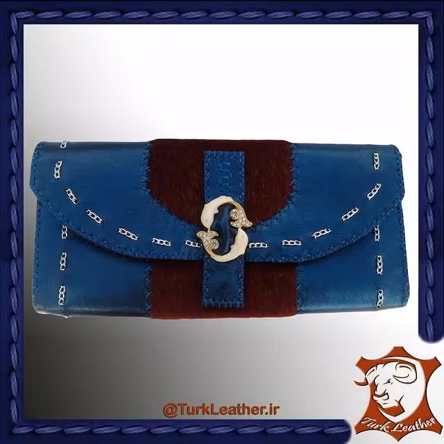 کیف مجلسی زنانه کاملا چرم طبیعی و دست دوز