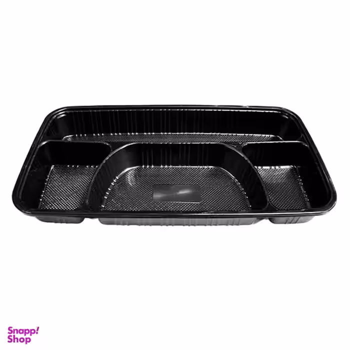 ظرف یکبار مصرف مدل مشکی 4 عددی در دار مستطیلی