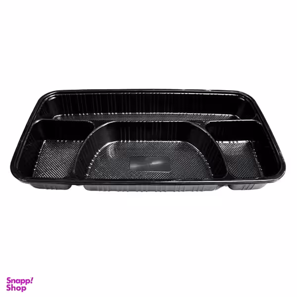 ظرف یکبار مصرف مدل مشکی 4 عددی در دار مستطیلی