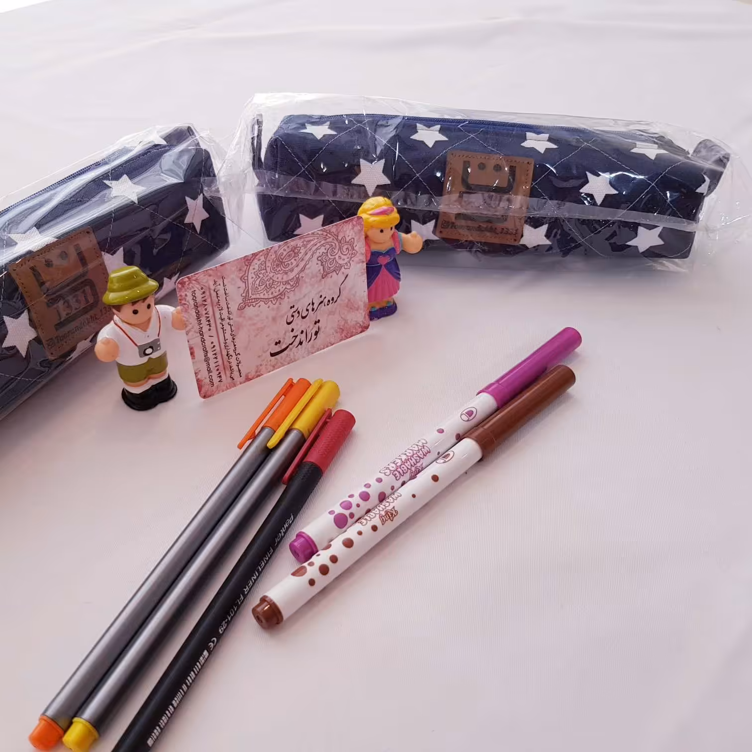 جامدادی استوانه ای توراندخت پارچه ای قابل شستشو سایز کوچک در طرح های متنوع کد 09