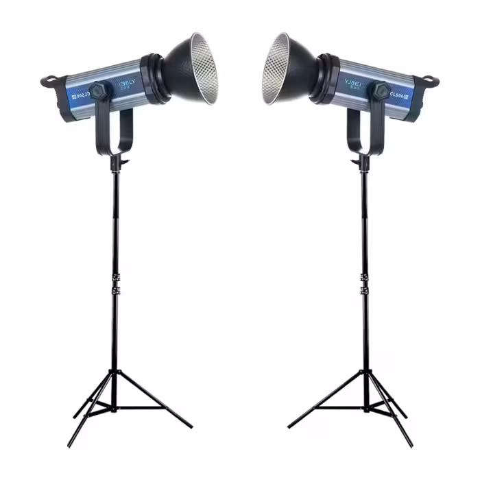 کیت نور ثابت دوشاخه ویدئو لایت COB YJBEi CL-200D همراه با پایه