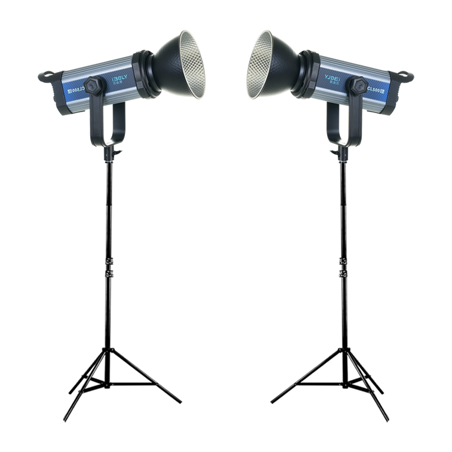کیت نور ثابت دوشاخه ویدئو لایت COB YJBEi CL-200D همراه با پایه
