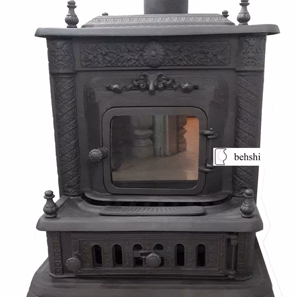 بخاری تمام چدنی گازی کد 303 ابعاد 65در65ارتفاع 85