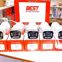 پکیج کامل دوربین مداربسته 5 دوربین 8MP IP (4K) میکروفون دار دید در شب رنگی