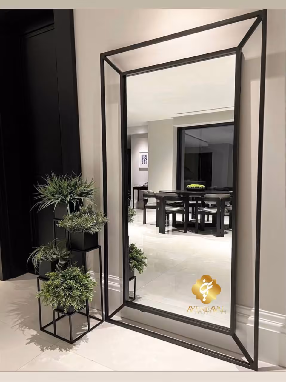 آینه قدی مدل کیمیا | ابعاد 80 *‌ 180 | قاب فلزی - آینه اول