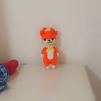 عروسک بافتنی آویز  کیف طرح روباه مدل 022 