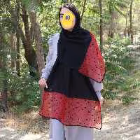 شال ساده مشکی نخی گیپور دار قواره دومتری 