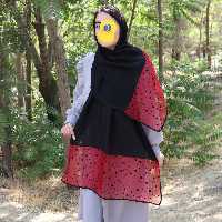 شال ساده مشکی نخی گیپور دار قواره دومتری 