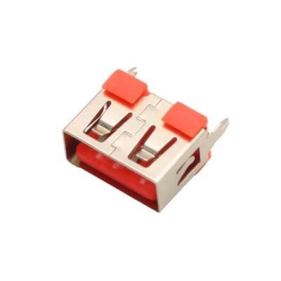 مجموعه 24 عددی کانکتور USB-A مادگی ایستاده کوتاه 10mm رنگ نارنجی