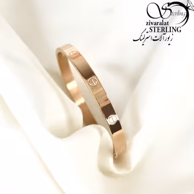 دستبند النگوی کارتیر بنگل 6میل رزگلد برند استیل کد 10165