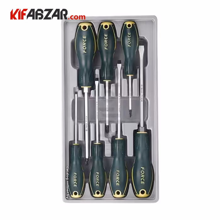 ست پیچ گوشتی دوسو و چهارسو 7 عددی فورس مدل 20713