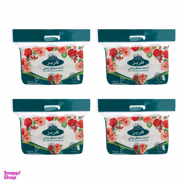 دستمال توالت گلریز مدل 102 مجموعه 4 عددی