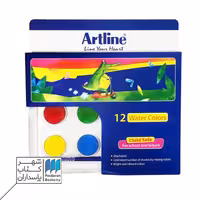 آبرنگ 12 رنگ همراه با قلمو