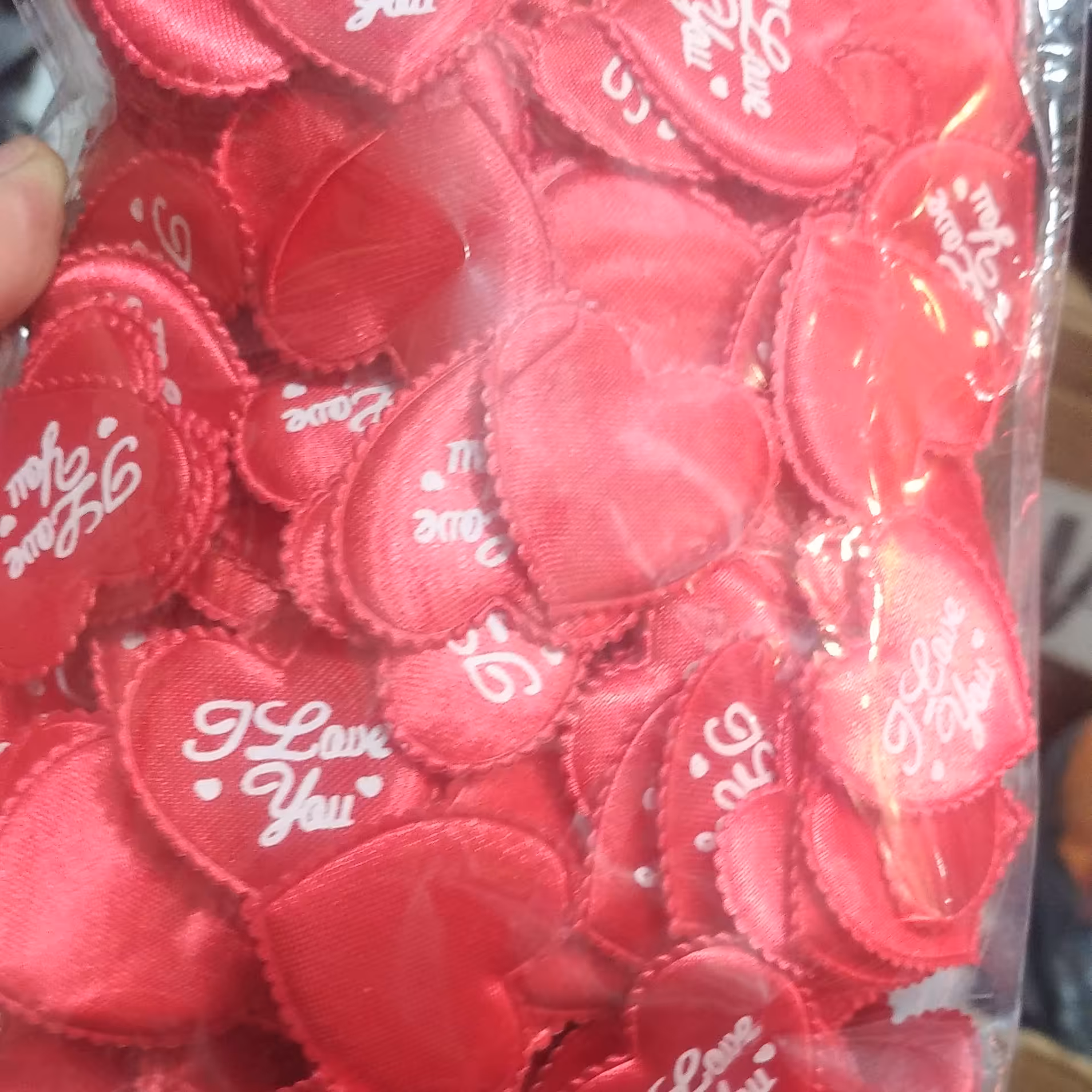 قلب قرمز تزیینی سه سانت 1 بسته 200 عددی