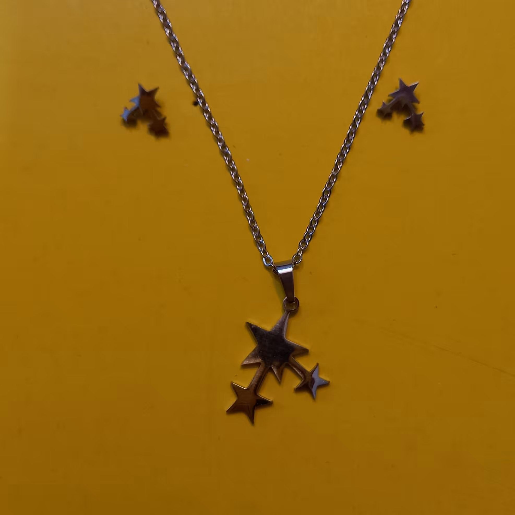 نیم ست استیل رنگ ثابت دخترانه و زنانه مدل  ستاره