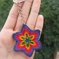 جاکلیدی طرح گل پری - رنگین کمانی