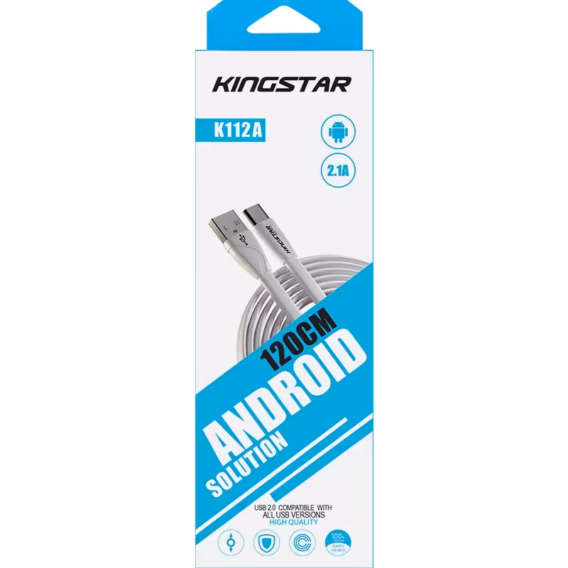 کابل تبدیل USB به MicroUSB کینگ استار مدل K112 A طول 1.2 مترKingstar Cable K112 