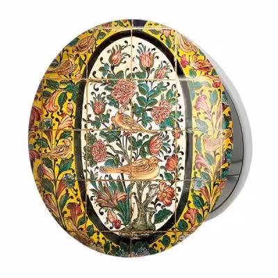 آینه جیبی خندالو طرح کاشی مدل تاشو کد 2197