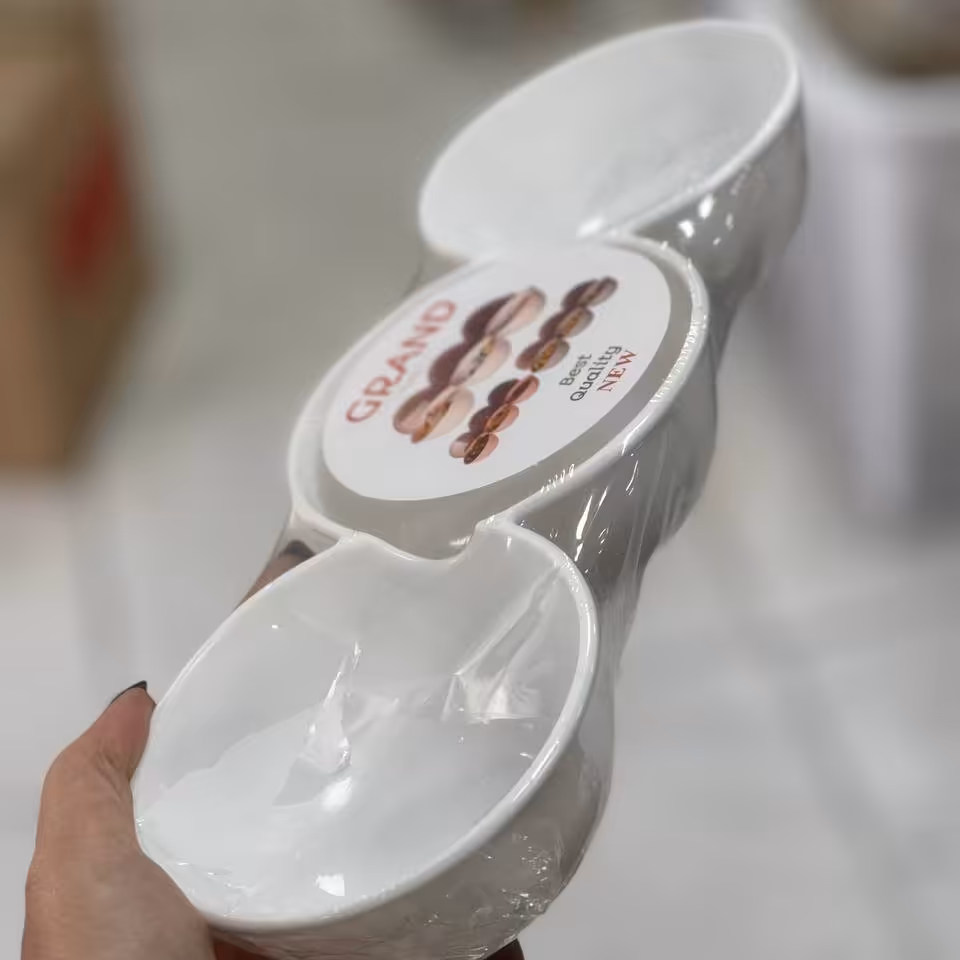 پیاله بهم چسبیده ، پیاله تقسیم 3 عددی