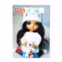 دفتر 80 برگ ایلیا طرح عروسک خط دار ته چسب