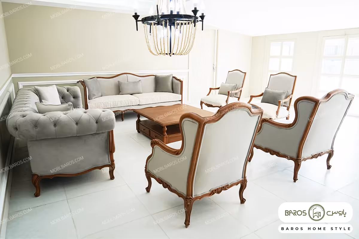 مبل کلاسیک گندم چسترنیکا رومینا فرانسوی