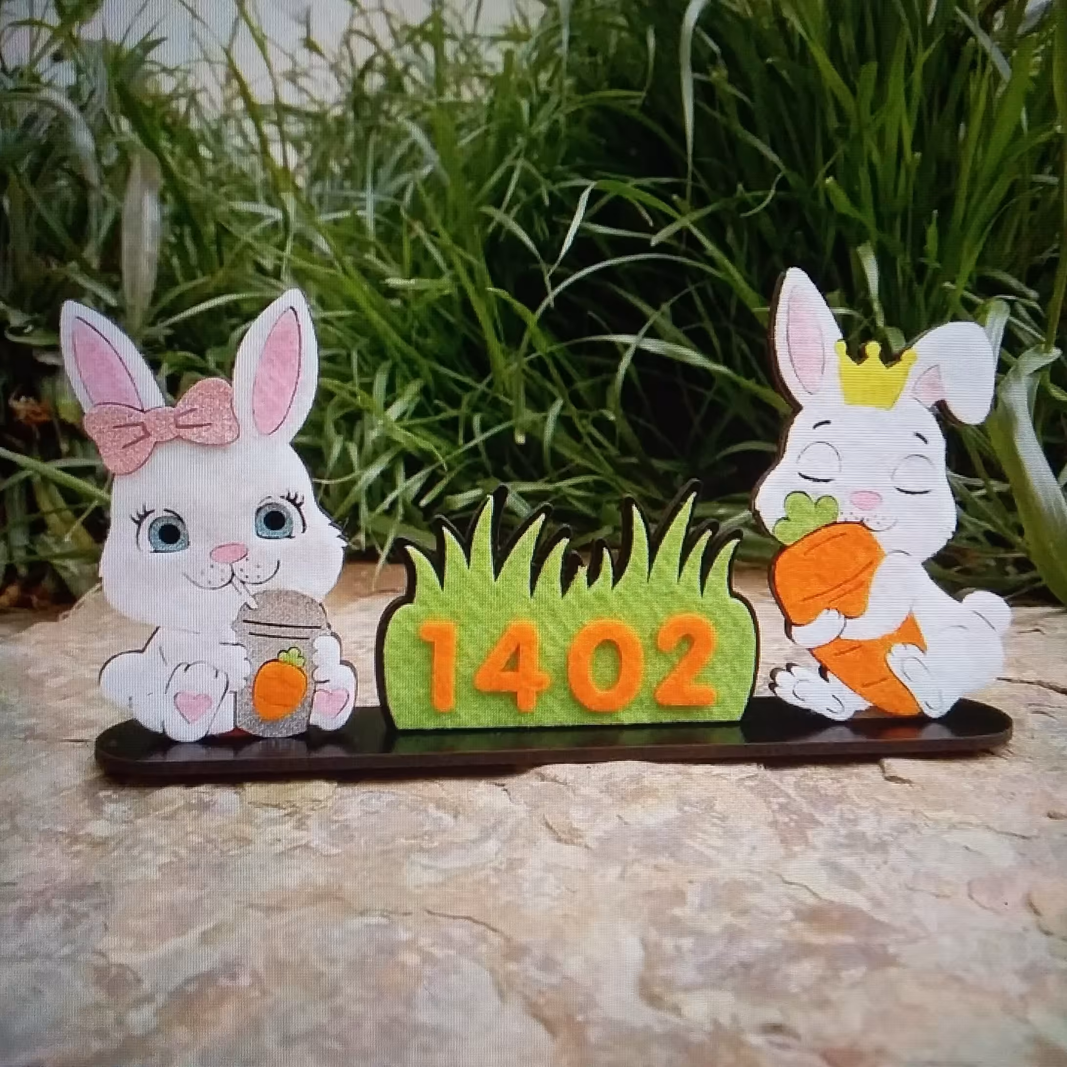 تزیینات هفت سین(استند خرگوش و سبزه) نماد سال 1402