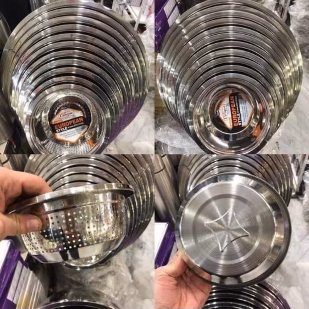 لگن و آبکش  11پارچه استیل یونیک 
حک شده Unique Germanyلطفا اول استعلام موجودی بگیرید