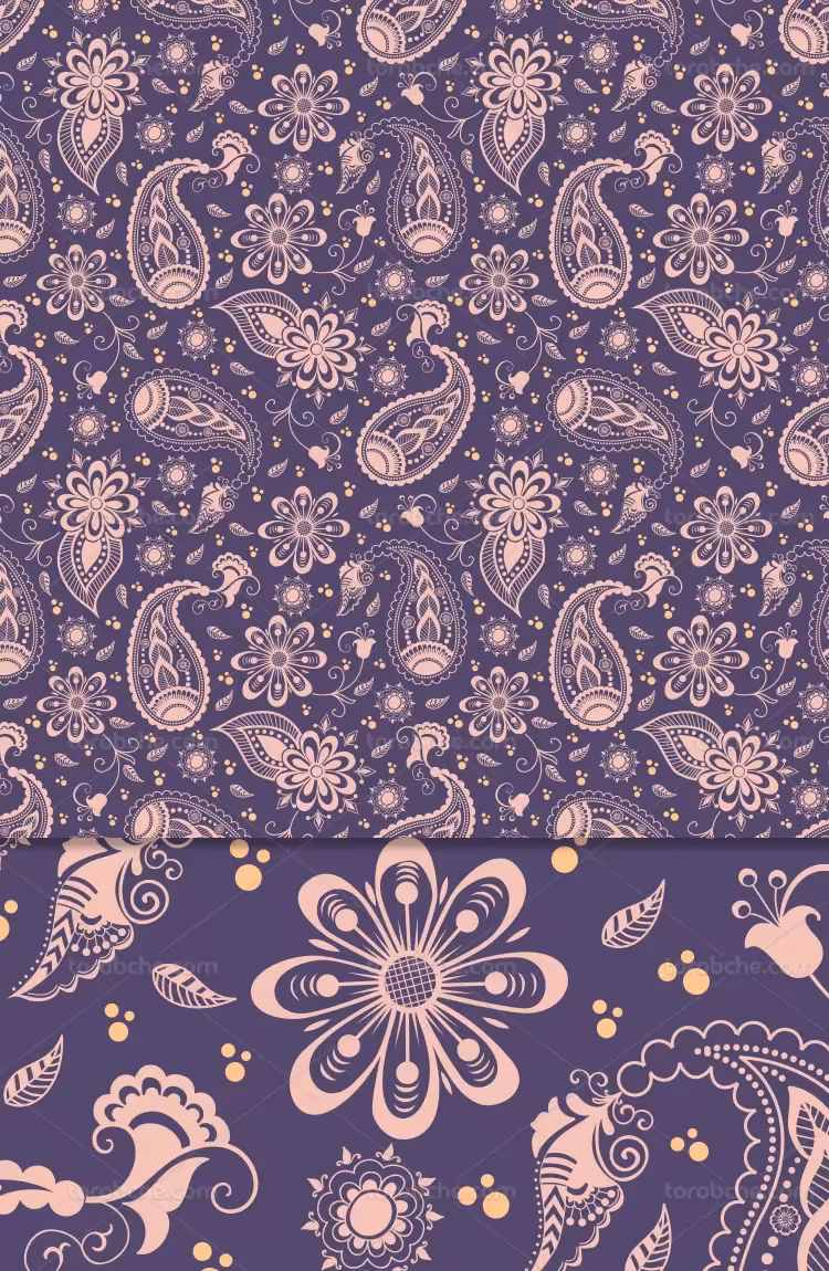 وکتور زمینه و پترن ترمه | گرافیک با طعم تربچه