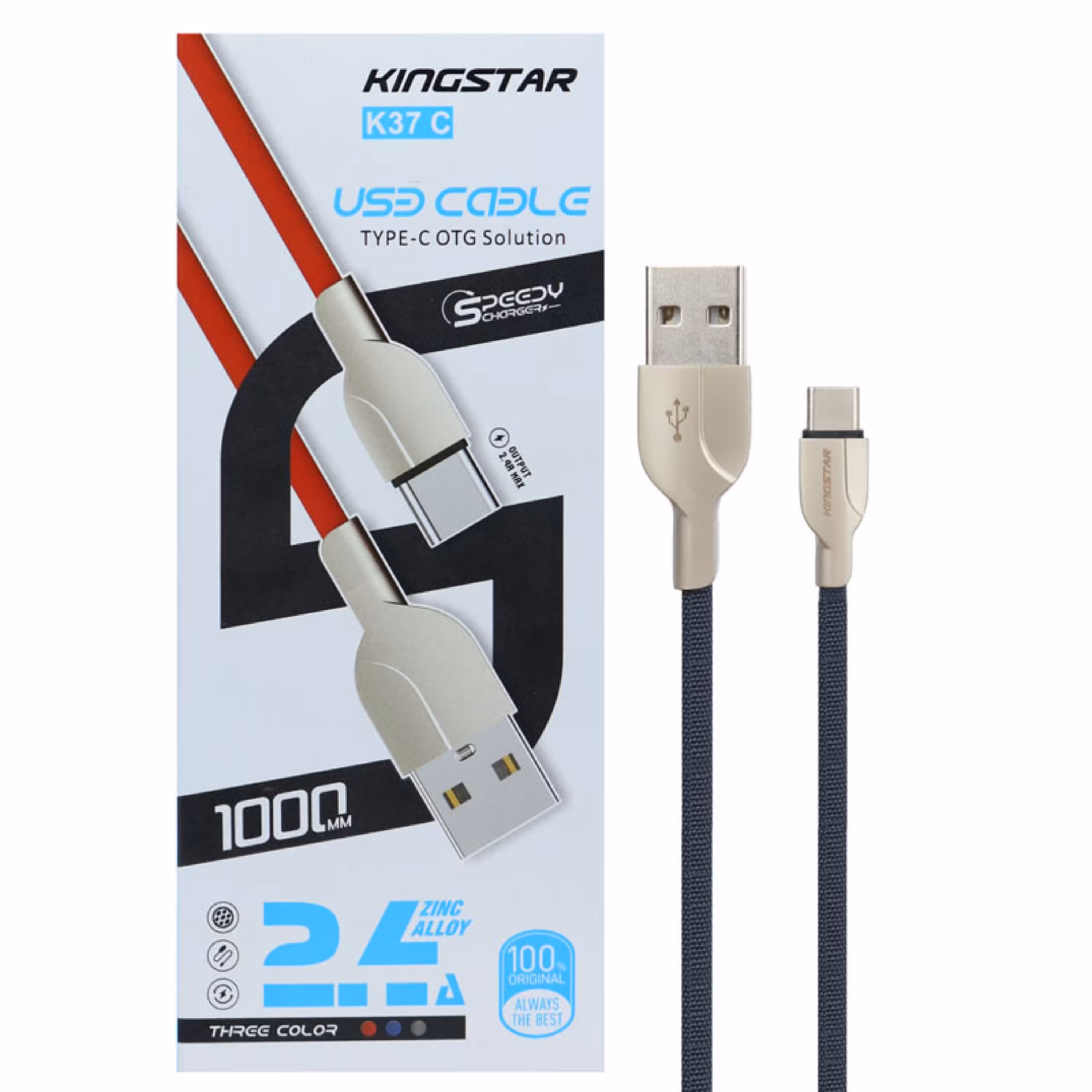 کابل شارژ Type-C کینگ استار مدل K37 C با گارانتی 12 ماهه