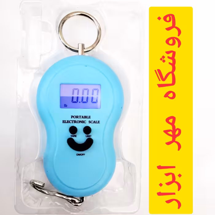 ترازو قلابی همراه 2باطری نیم قلمی