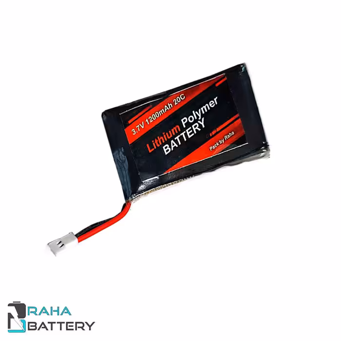 باتری لیتیوم پلیمر 1 سل 1200mAh 20C