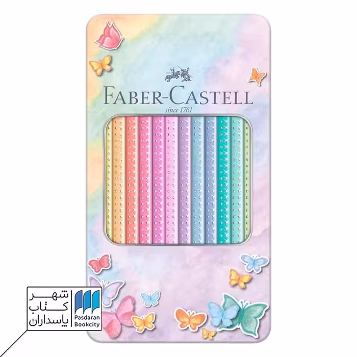 مداد رنگی 12 رنگ گریپ اسپارکل رنگهای پاستلی 3 وجهی