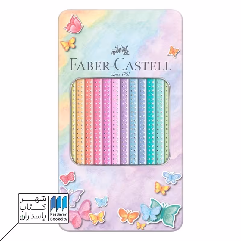 مداد رنگی 12 رنگ گریپ اسپارکل رنگهای پاستلی 3 وجهی