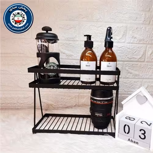 استند فلزی دو طبقه پایه مثلثی