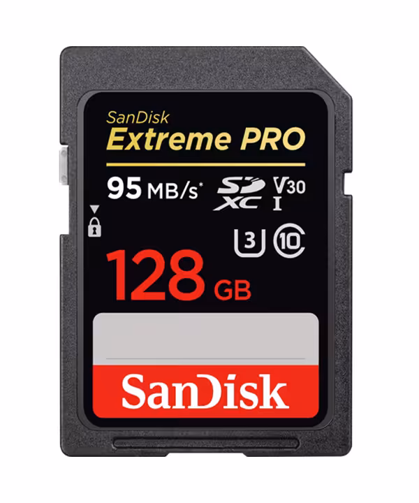 کارت حافظه 128GB دوربین مدل سن دیسک کلاس C10 / U3 مدل Extreme Pro