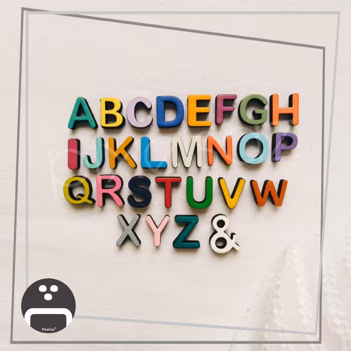 پک مگنت حروف انگلیسی ،سایز هر حرف 1/5 سانت