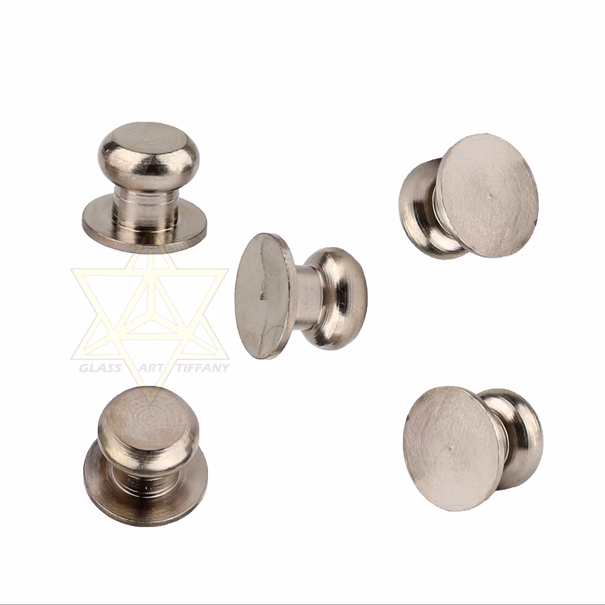 پایه دستگیره برنجی بزرگ نقره ای