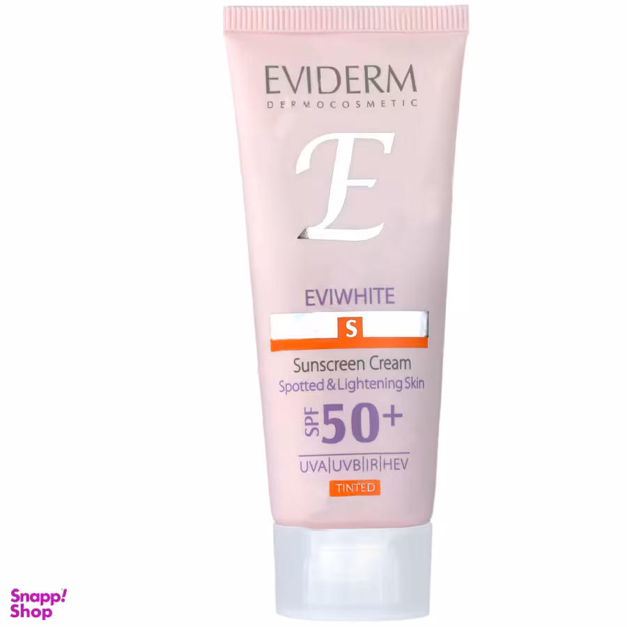 کرم ضد آفتاب رنگی spf50 اویدرم مدل Eviwhite حجم 40 میلی لیتر