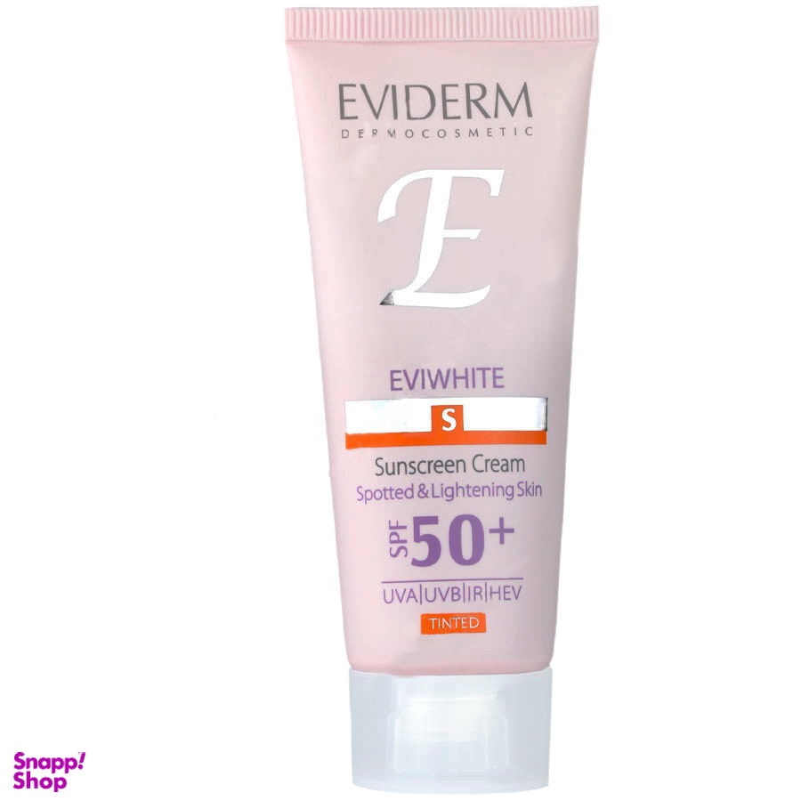 کرم ضد آفتاب رنگی spf50 اویدرم مدل Eviwhite حجم 40 میلی لیتر