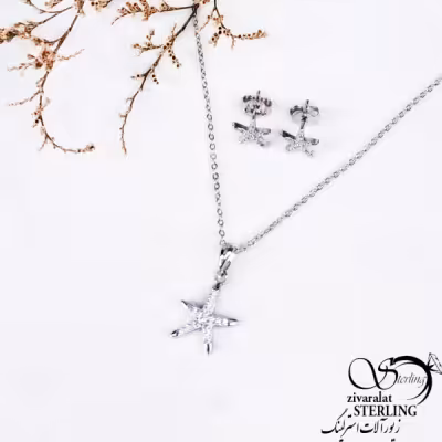 نیمست ستاره ای نقره ایتالیا925 کد 11782