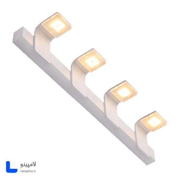 چراغ دیواری بالا آینه و بالا تابلو روشا سفید 60 cm مدل A1501-4