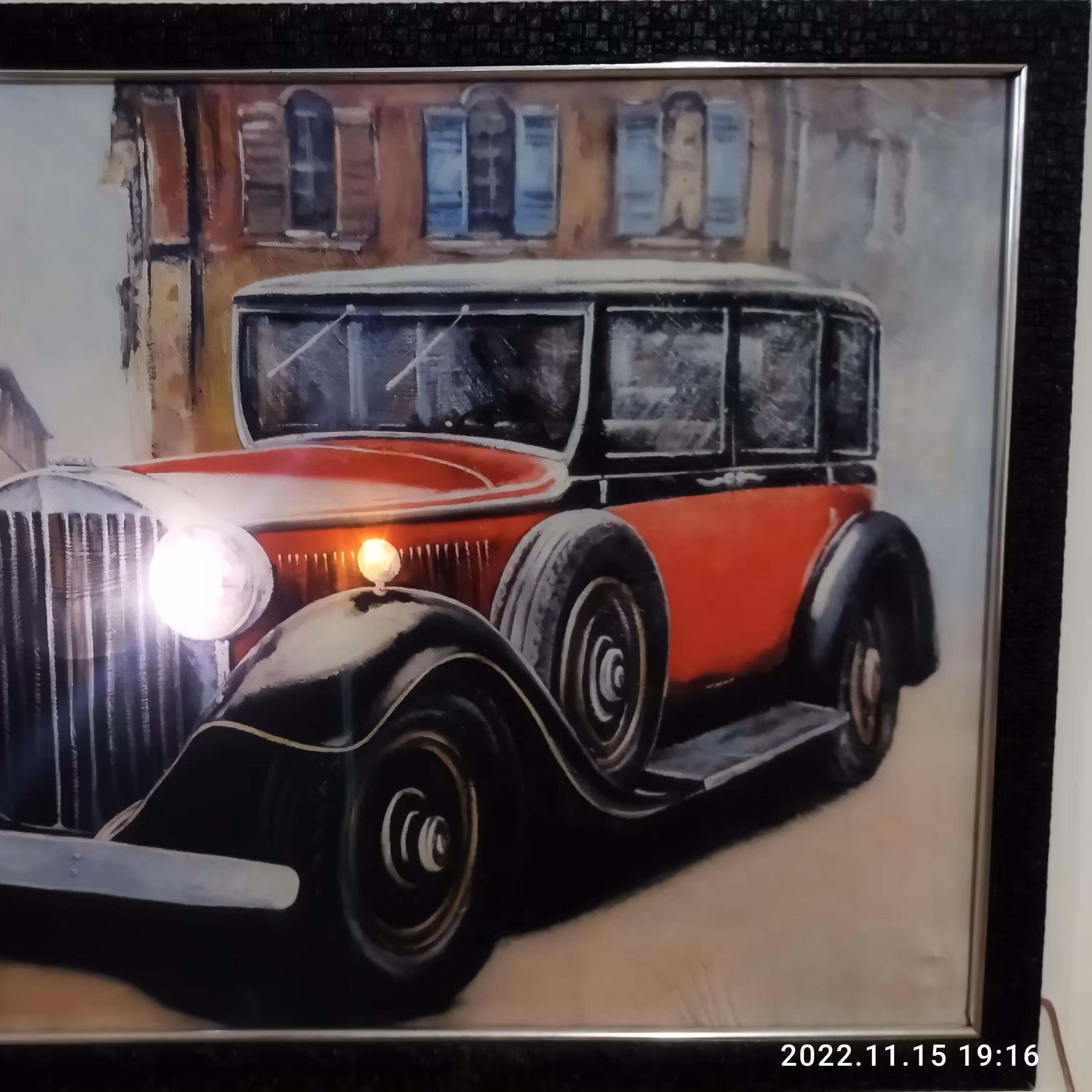 تابلو چراغ دار بک لایت مدل ماشین کلاسیک