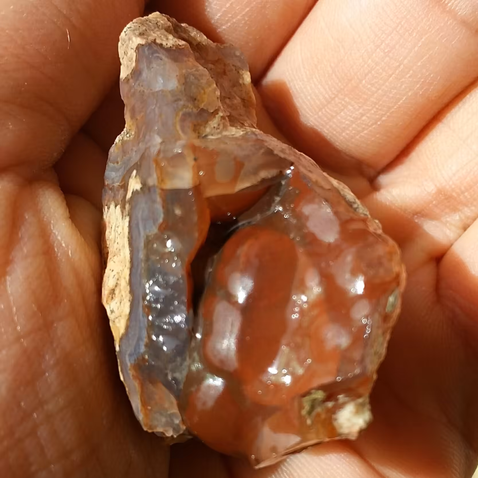 سنگ راف عقیق سرخ خوی محشر 100درصد طبیعی