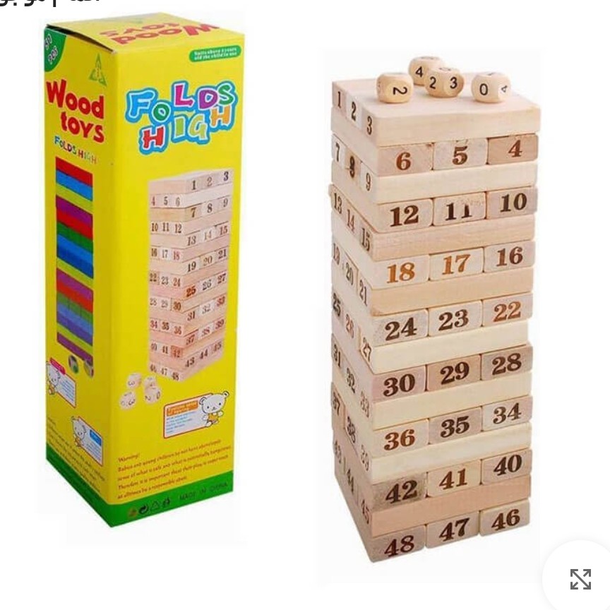 جنگا 48قطعه. wood toys