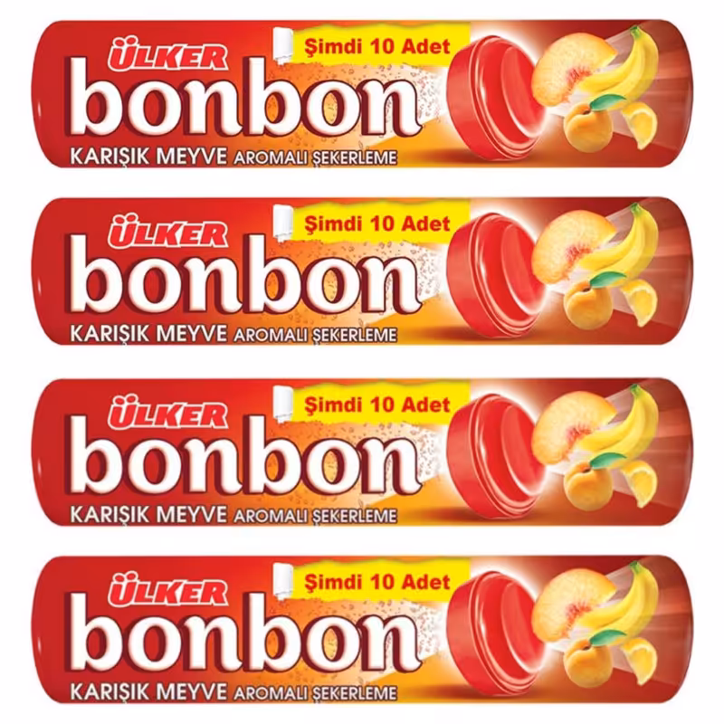 آبنبات بن بن موز و هلو اولکر - 36 گرم بسته 4 عددی