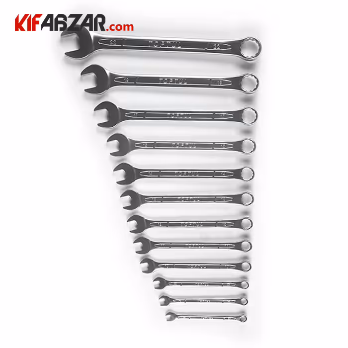 ست آچار یکسر تخت یکسر رینگی  12 عددی تاپ تول مدل GAAA1213