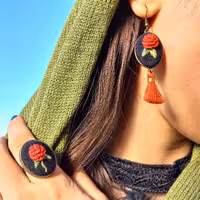 ست کامل زیورآلات شامل گردنبند،دستبند،انگشتر،گوشواره