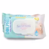 دستمال مرطوب کودک دلفین Dolphin بسته 120 عددی